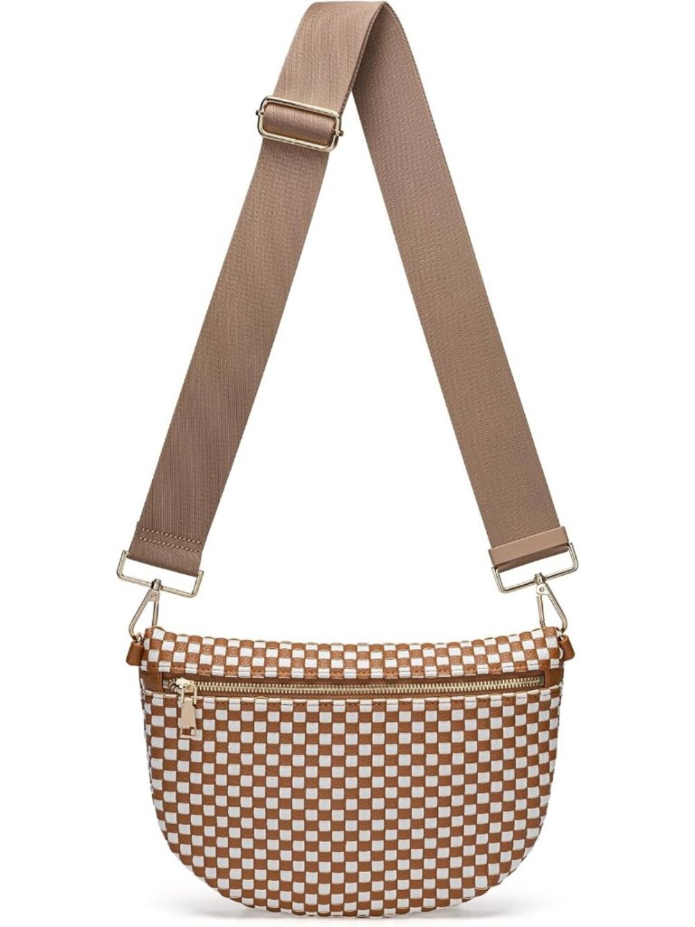 Stylish Woven Leather Crossbody Bag for Women - Sling Chest Purse for Travel